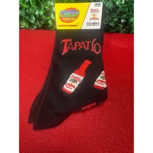 New Tapatio Salsa Picante Hot Sauce Men's Novelty Crew Socks Shoe 6-12 Gift